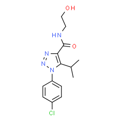 ChemSpider 2D Image | 1-(4-Chlorophenyl)-N-(2-hydroxyethyl)-5-isopropyl-1H-1,2,3-triazole-4-carboxamide | C14H17ClN4O2
