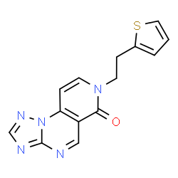 ChemSpider 2D Image | 7-[2-(2-Thienyl)ethyl]pyrido[3,4-e][1,2,4]triazolo[1,5-a]pyrimidin-6(7H)-one | C14H11N5OS