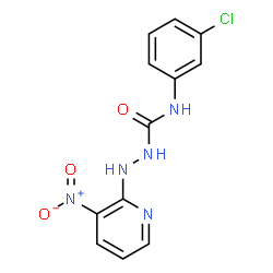 ChemSpider 2D Image | N-(3-Chlorophenyl)-2-(3-nitro-2-pyridinyl)hydrazinecarboxamide | C12H10ClN5O3