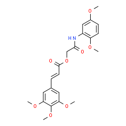 ChemSpider 2D Image | 2-[(2,5-Dimethoxyphenyl)amino]-2-oxoethyl (2E)-3-(3,4,5-trimethoxyphenyl)acrylate | C22H25NO8