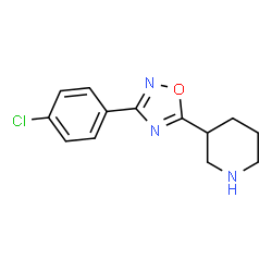 ChemSpider 2D Image | 3-[3-(4-Chlorophenyl)-1,2,4-oxadiazol-5-yl]piperidine | C13H14ClN3O