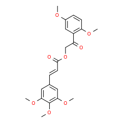 ChemSpider 2D Image | 2-(2,5-Dimethoxyphenyl)-2-oxoethyl (2E)-3-(3,4,5-trimethoxyphenyl)acrylate | C22H24O8