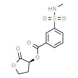 ChemSpider 2D Image | (3S)-2-Oxotetrahydro-3-furanyl 3-(methylsulfamoyl)benzoate | C12H13NO6S