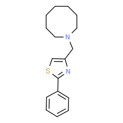 ChemSpider 2D Image | 1-[(2-Phenyl-1,3-thiazol-4-yl)methyl]azocane | C17H22N2S