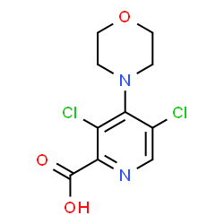 ChemSpider 2D Image | 3,5-Dichloro-4-(4-morpholinyl)-2-pyridinecarboxylic acid | C10H10Cl2N2O3