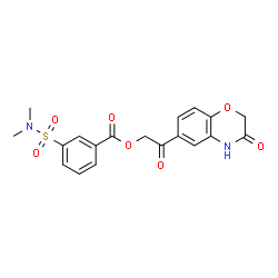 ChemSpider 2D Image | 2-Oxo-2-(3-oxo-3,4-dihydro-2H-1,4-benzoxazin-6-yl)ethyl 3-(dimethylsulfamoyl)benzoate | C19H18N2O7S
