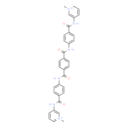 ChemSpider 2D Image | 3,3'-[1,4-Phenylenebis(carbonylimino-4,1-phenylenecarbonylimino)]bis(1-methylpyridinium) | C34H30N6O4