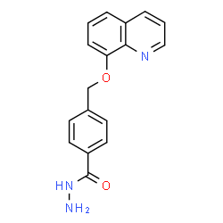 ChemSpider 2D Image | 4-[(8-Quinolinyloxy)methyl]benzohydrazide | C17H15N3O2
