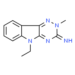 ChemSpider 2D Image | 5-Ethyl-2-methyl-2,5-dihydro-3H-[1,2,4]triazino[5,6-b]indol-3-imine | C12H13N5