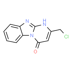 ChemSpider 2D Image | 2-(Chloromethyl)pyrimido[1,2-a]benzimidazol-4(1H)-one | C11H8ClN3O