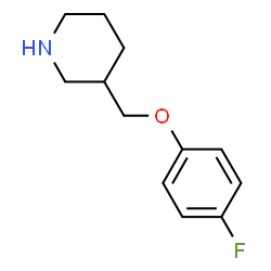 ChemSpider 2D Image | 3-(4-Fluorophenoxymethyl)Piperidine | C12H16FNO