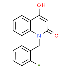 ChemSpider 2D Image | 1-(2-Fluorobenzyl)-4-hydroxy-2(1H)-quinolinone | C16H12FNO2