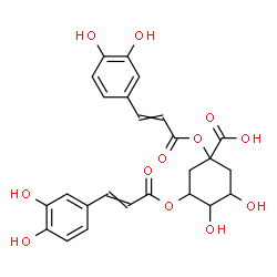 ChemSpider 2D Image | 1,3-Bis{[3-(3,4-dihydroxyphenyl)acryloyl]oxy}-4,5-dihydroxycyclohexanecarboxylic acid | C25H24O12