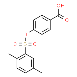 ChemSpider 2D Image | 4-(2,5-Dimethyl-benzenesulfonyloxy)-benzoic acid | C15H14O5S