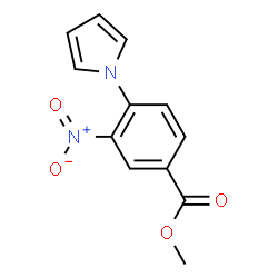 ChemSpider 2D Image | Methyl 3-nitro-4-(1H-pyrrol-1-yl)benzoate | C12H10N2O4