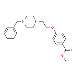 ChemSpider 2D Image | Methyl 4-[2-(4-benzyl-1-piperazinyl)ethoxy]benzoate | C21H26N2O3