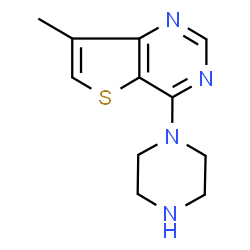 ChemSpider 2D Image | 7-methyl-4-piperazin-1-ylthieno[3,2-d]pyrimidine | C11H14N4S
