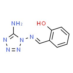 ChemSpider 2D Image | 2-{(E)-[(5-Amino-1H-tetrazol-1-yl)imino]methyl}phenol | C8H8N6O