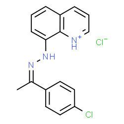 ChemSpider 2D Image | 8-{(2Z)-2-[1-(4-Chlorophenyl)ethylidene]hydrazino}quinolinium chloride | C17H15Cl2N3