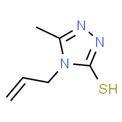 ChemSpider 2D Image | 5-methyl-4-(prop-2-en-1-yl)-4H-1,2,4-triazole-3-thiol | C6H9N3S
