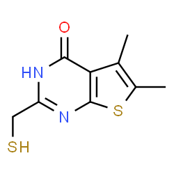ChemSpider 2D Image | 2-(mercaptomethyl)-5,6-dimethylthieno[2,3-d]pyrimidin-4(3H)-one | C9H10N2OS2