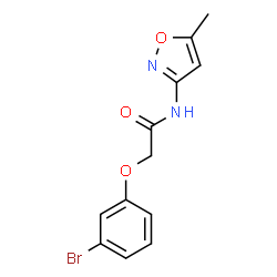 ChemSpider 2D Image | 2-(3-Bromophenoxy)-N-(5-methyl-1,2-oxazol-3-yl)acetamide | C12H11BrN2O3