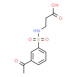 ChemSpider 2D Image | N-[(3-Acetylphenyl)sulfonyl]-beta-alanine | C11H13NO5S