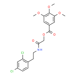 ChemSpider 2D Image | 2-{[2-(2,4-Dichlorophenyl)ethyl]amino}-2-oxoethyl 3,4,5-trimethoxybenzoate | C20H21Cl2NO6