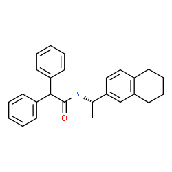 ChemSpider 2D Image | 2,2-Diphenyl-N-[(1S)-1-(5,6,7,8-tetrahydro-2-naphthalenyl)ethyl]acetamide | C26H27NO