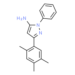 ChemSpider 2D Image | 1-Phenyl-3-(2,4,5-trimethylphenyl)-1H-pyrazol-5-amine | C18H19N3