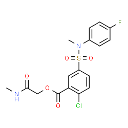 ChemSpider 2D Image | 2-(Methylamino)-2-oxoethyl 2-chloro-5-[(4-fluorophenyl)(methyl)sulfamoyl]benzoate | C17H16ClFN2O5S
