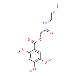 ChemSpider 2D Image | 2-[(2-Methoxyethyl)amino]-2-oxoethyl 2,4,5-trimethoxybenzoate | C15H21NO7