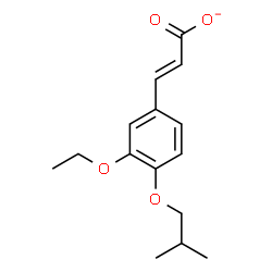 ChemSpider 2D Image | (2E)-3-(3-Ethoxy-4-isobutoxyphenyl)acrylate | C15H19O4