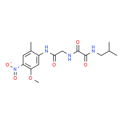 ChemSpider 2D Image | N-Isobutyl-N'-{2-[(5-methoxy-2-methyl-4-nitrophenyl)amino]-2-oxoethyl}ethanediamide | C16H22N4O6