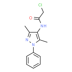ChemSpider 2D Image | 2-Chloro-N-(3,5-dimethyl-1-phenyl-1H-pyrazol-4-yl)acetamide | C13H14ClN3O