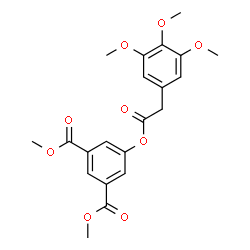 ChemSpider 2D Image | Dimethyl 5-[2-(3,4,5-trimethoxyphenyl)acetoxy]isophthalate | C21H22O9