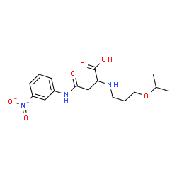 ChemSpider 2D Image | N~2~-(3-Isopropoxypropyl)-N-(3-nitrophenyl)asparagine | C16H23N3O6
