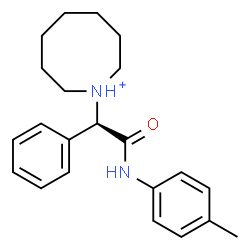 ChemSpider 2D Image | 1-{(1R)-2-[(4-Methylphenyl)amino]-2-oxo-1-phenylethyl}azocanium | C22H29N2O