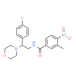 ChemSpider 2D Image | N-[2-(4-Fluorophenyl)-2-(4-morpholinyl)ethyl]-3-methyl-4-nitrobenzamide | C20H22FN3O4