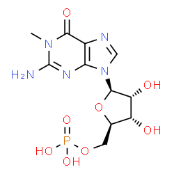 ChemSpider 2D Image | 1N-methylguanosine-5'-monophosphate | C11H16N5O8P