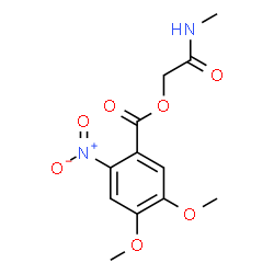 ChemSpider 2D Image | 2-(Methylamino)-2-oxoethyl 4,5-dimethoxy-2-nitrobenzoate | C12H14N2O7