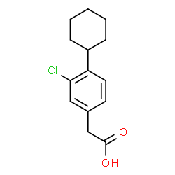 ChemSpider 2D Image | (3-Chloro-4-cyclohexylphenyl)acetic acid | C14H17ClO2