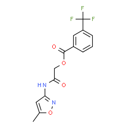 ChemSpider 2D Image | 2-[(5-Methyl-1,2-oxazol-3-yl)amino]-2-oxoethyl 3-(trifluoromethyl)benzoate | C14H11F3N2O4