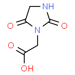 ChemSpider 2D Image | (2,5-Dioxo-1-imidazolidinyl)acetic acid | C5H6N2O4
