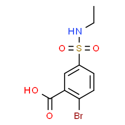 ChemSpider 2D Image | 2-Bromo-5-(ethylsulfamoyl)benzoic acid | C9H10BrNO4S