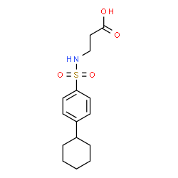ChemSpider 2D Image | N-[(4-Cyclohexylphenyl)sulfonyl]-beta-alanine | C15H21NO4S