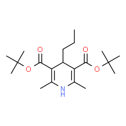 ChemSpider 2D Image | Bis(2-methyl-2-propanyl) 2,6-dimethyl-4-propyl-1,4-dihydro-3,5-pyridinedicarboxylate | C20H33NO4