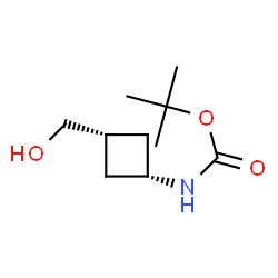 ChemSpider 2D Image | cis-1-(Boc-amino)-3-(hydroxymethyl)cyclobutane | C10H19NO3