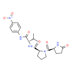 ChemSpider 2D Image | 5-Oxo-L-prolyl-L-prolyl-N-(4-nitrophenyl)-L-valinamide | C21H27N5O6