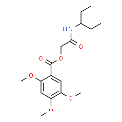 ChemSpider 2D Image | 2-Oxo-2-(3-pentanylamino)ethyl 2,4,5-trimethoxybenzoate | C17H25NO6